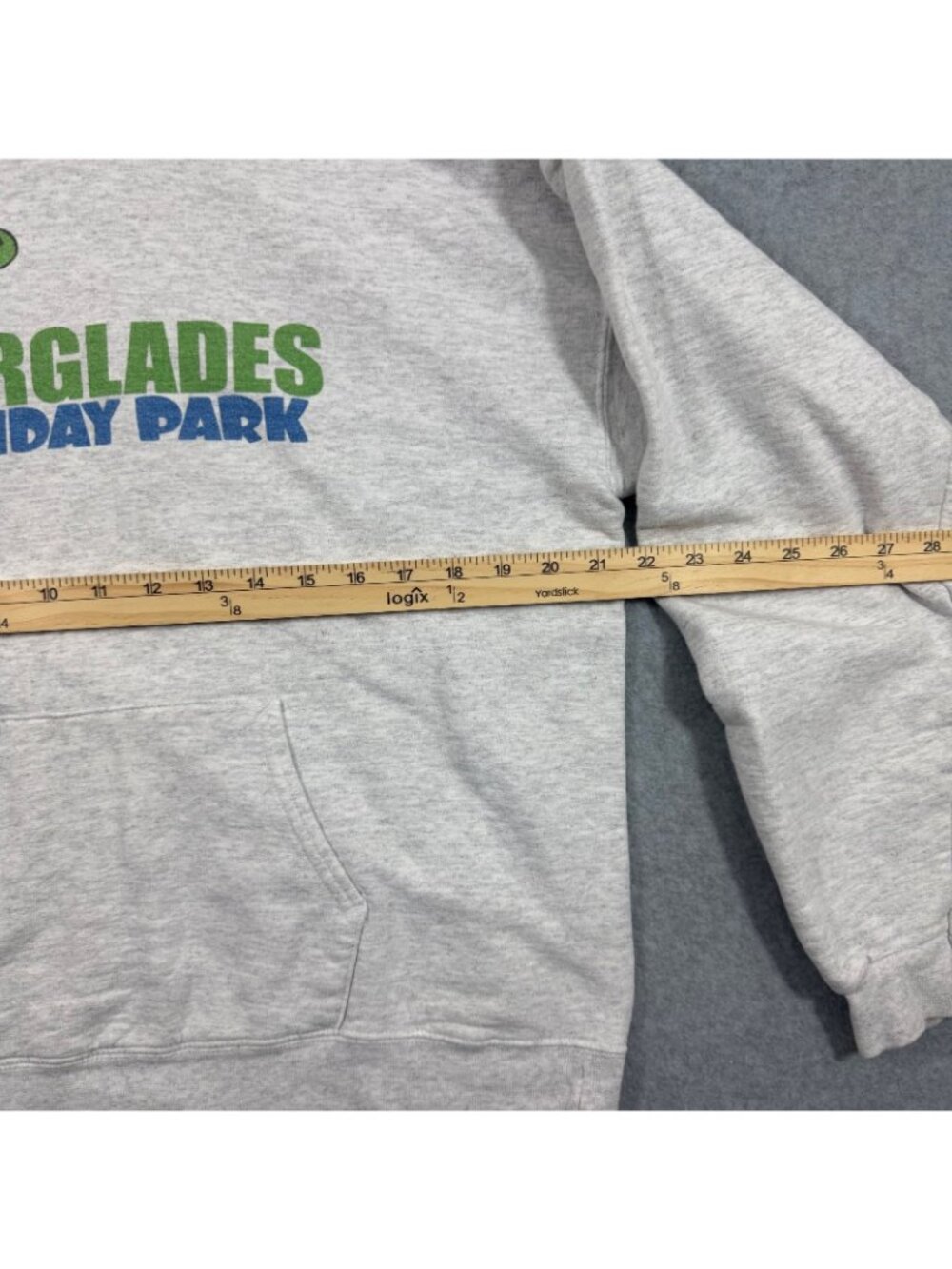 Vintage Hanes Everglades Holiday Park Alligator Graphic Hoodie MY2K - Picture 6 of 7